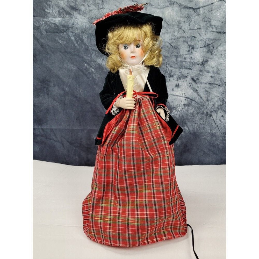 Vintage Motionette Mrs Claus Animated‎ Christmas Figure Musical Light See Video